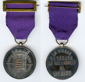 Medalla de la Ciudad en su categoría de Bronce Ayuntamiento Valladolid